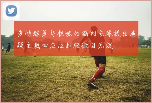 多特球员与教练对漏判点球提出质疑主裁回应拉扯轻微且无效